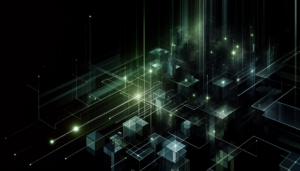 Abstract light flare with digital network, symbolizing Microsoft cloud technology advancements related to Migration and Deployment Strategies