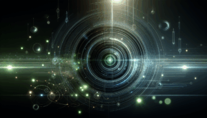 Abstract light flare with digital network, symbolizing Microsoft cloud technology advancements related to Microsoft 365 Updates