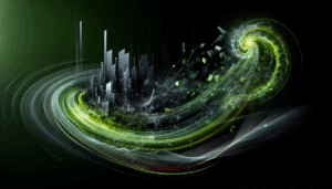 Abstract light flare with digital network, symbolizing Microsoft cloud technology advancements related to Microsoft PowerPoint tutorials