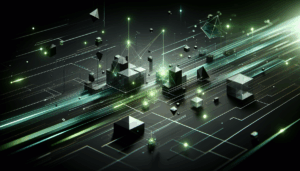 Abstract light flare with digital network, symbolizing Microsoft cloud technology advancements related to Collaboration Tools Excel
