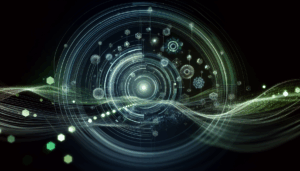 Abstract light flare with digital network, symbolizing Microsoft cloud technology advancements related to Migration and Deployment Strategies