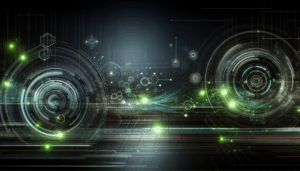 Abstract light flare with digital network, symbolizing Microsoft cloud technology advancements related to Licensing and Cost Management