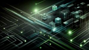 Abstract light flare with digital network, symbolizing Microsoft cloud technology advancements related to Migration and Deployment Strategies